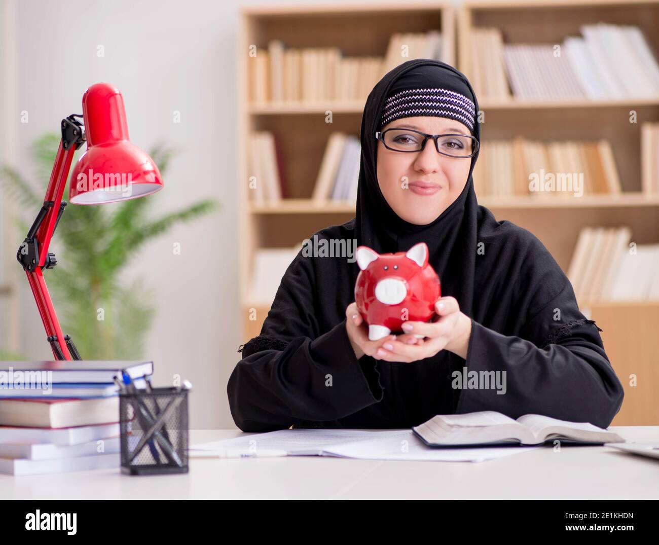 The muslim girl in hijab studying preparing for exams Stock Photo - Alamy