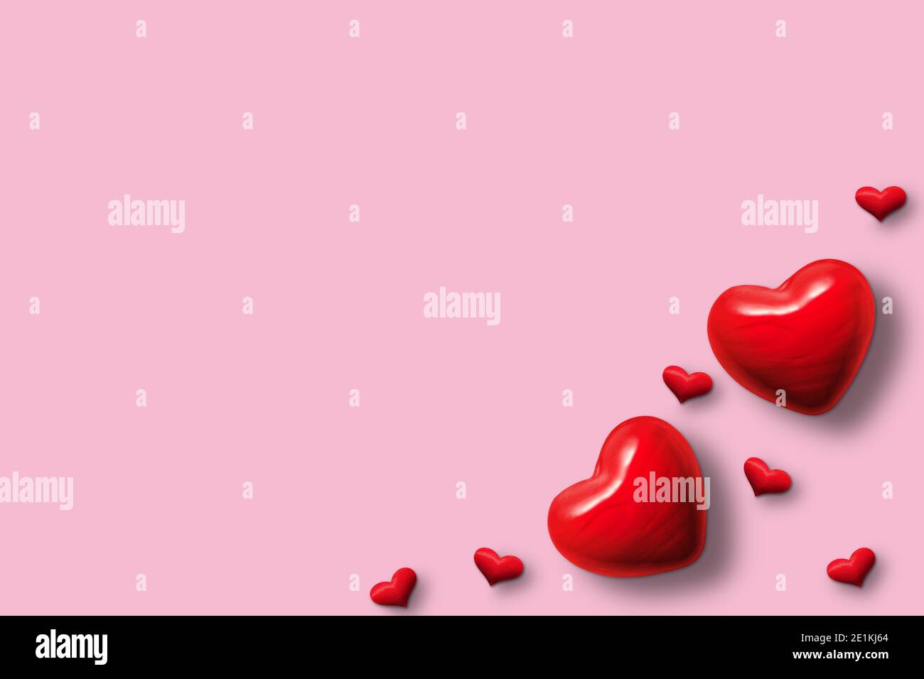 red hearts pink abstract background for valentines day card Stock Photo ...