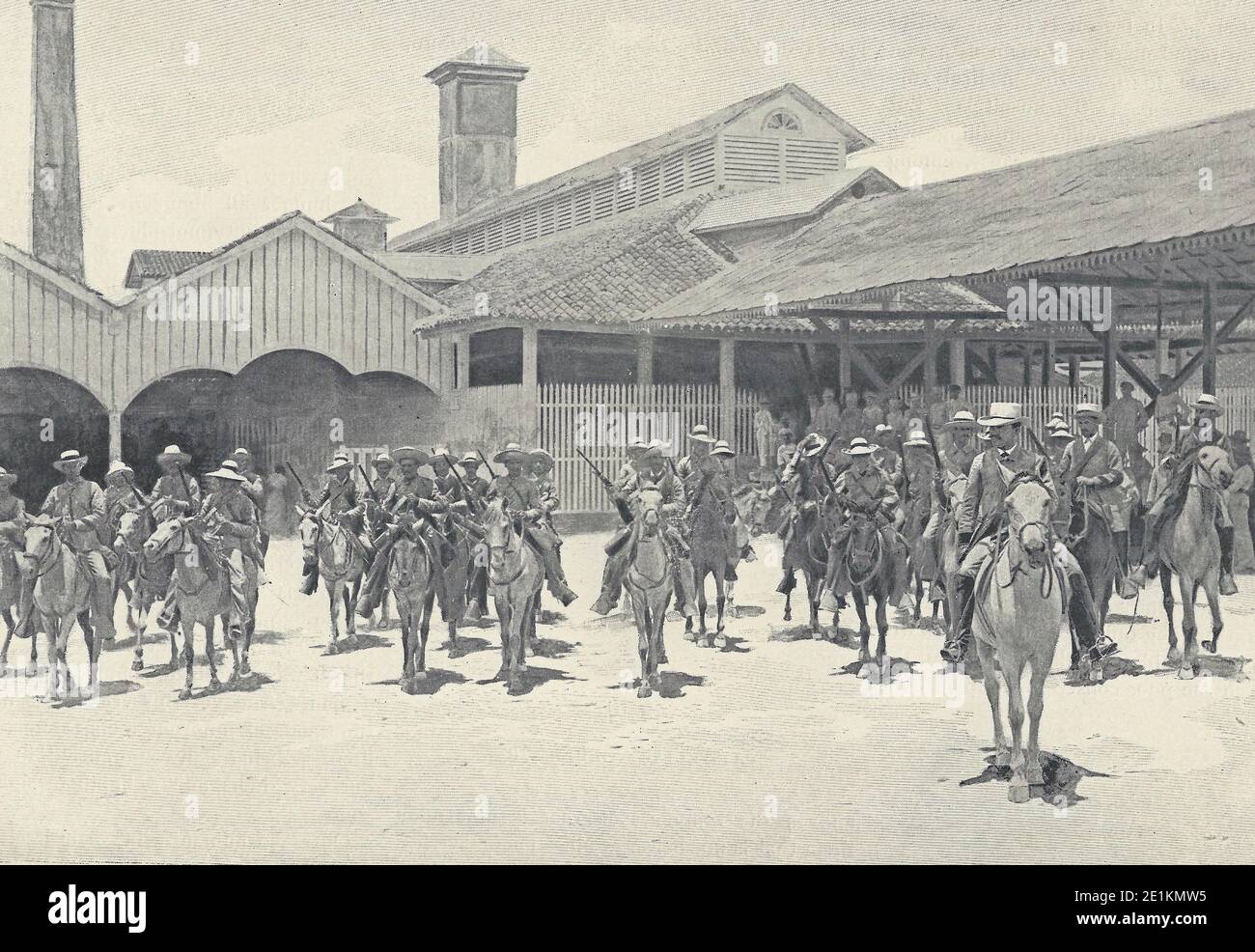 A Spanish Guerilla Force in Cuba during the Spanish American  War, 1898 Stock Photo
