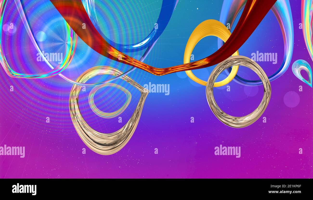 Abstract background with shiny shapes and gradient Stock Photo - Alamy
