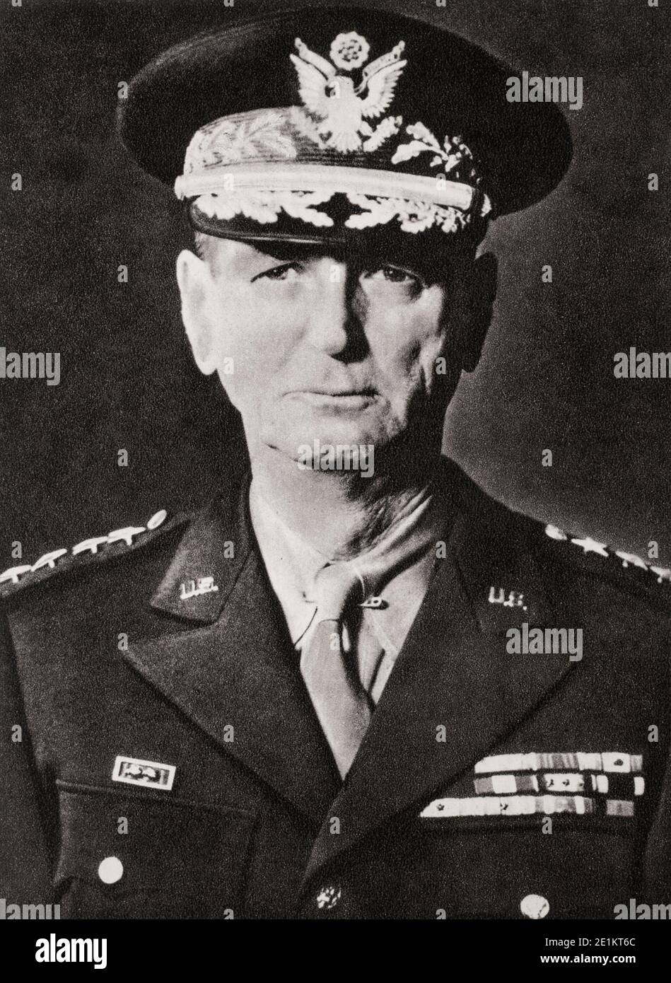 Portrait of Jonathan Mayhew Wainwright IV (1883 – 1953) was a career American army officer and the Commander of Allied forces in the Philippines at th Stock Photo