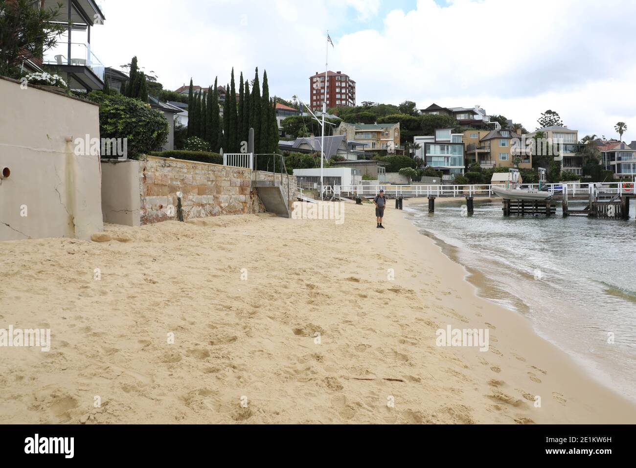 Lady Martins Beach (previously known as Woollahra Beach and Milky Beach) in Felix Bay, Point Piper, Sydney, NSW, Australia Stock Photo