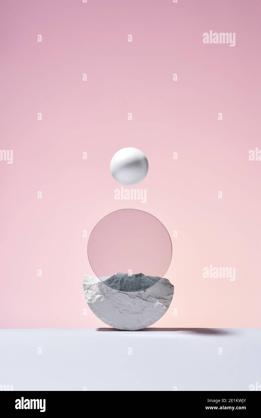 Primitive Composition Mockup, abstract composition with primitive objects Stock Photo - Alamy