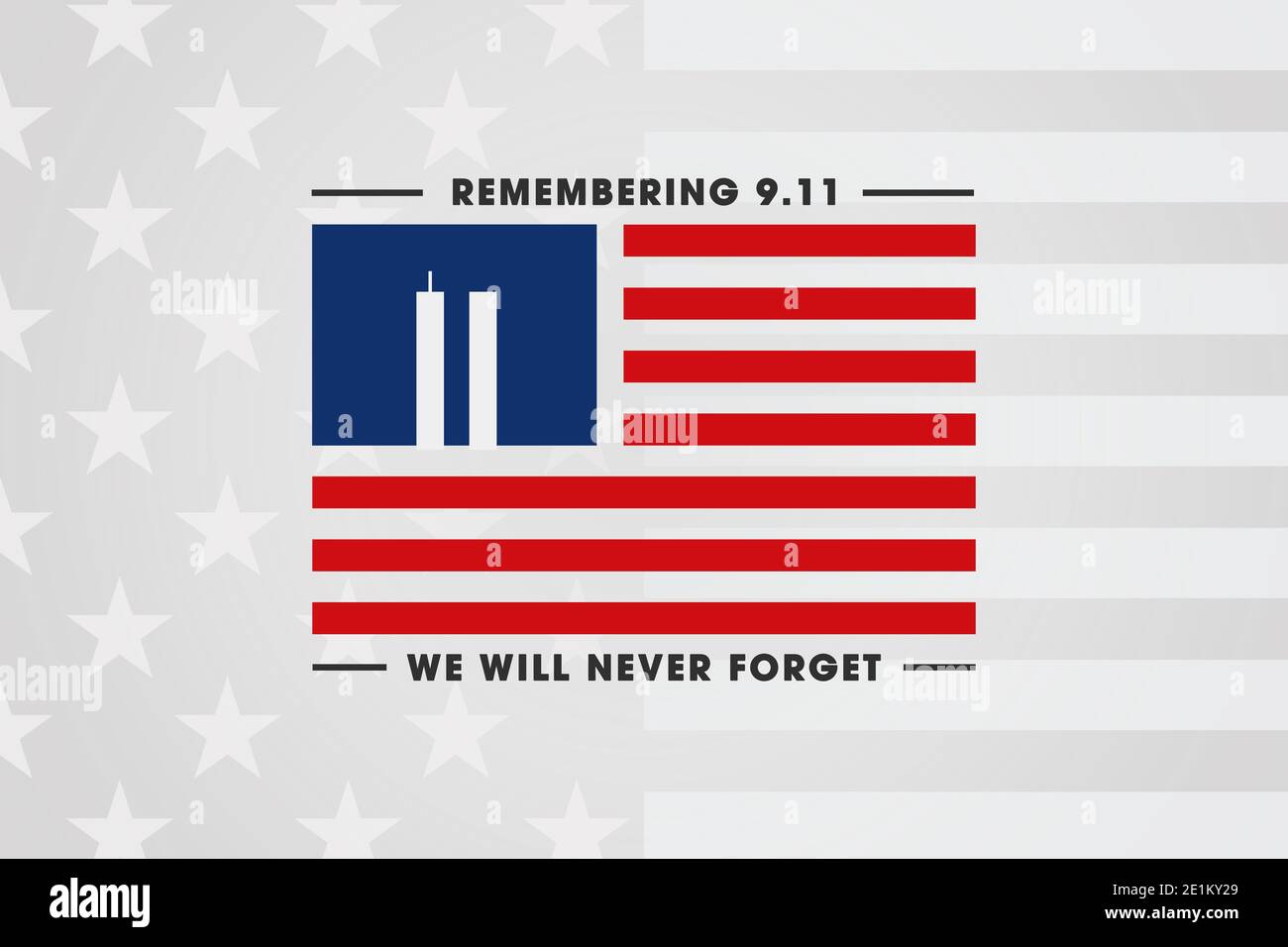 Always Remember 9 11. Illustration of the Twin towers representing the ...