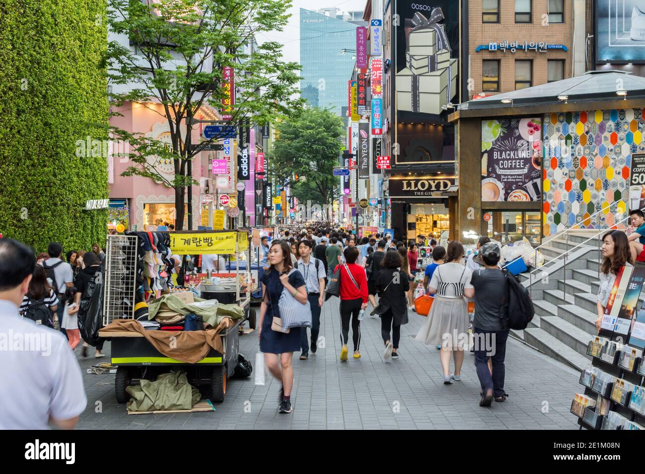Commercial Road Street View Street View Of Myeongdong Shopping Street , Mostly A Commercial Area, Being  One Of Seoul's Main Shopping, Parade Route And Tourism Districts In Seoul  Stock Photo - Alamy