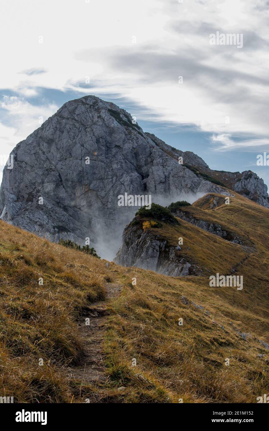 Trail towards Jezerski stog mountain Stock Photo