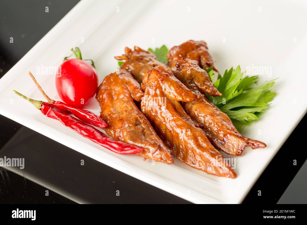 Braised duck wings, Chinese cuisine Stock Photo Alamy