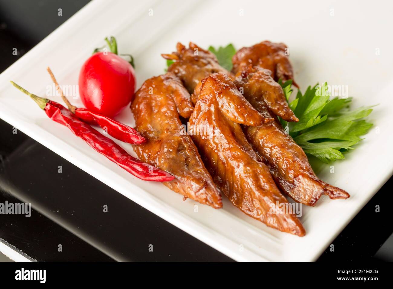 Braised duck wings, Chinese cuisine Stock Photo Alamy