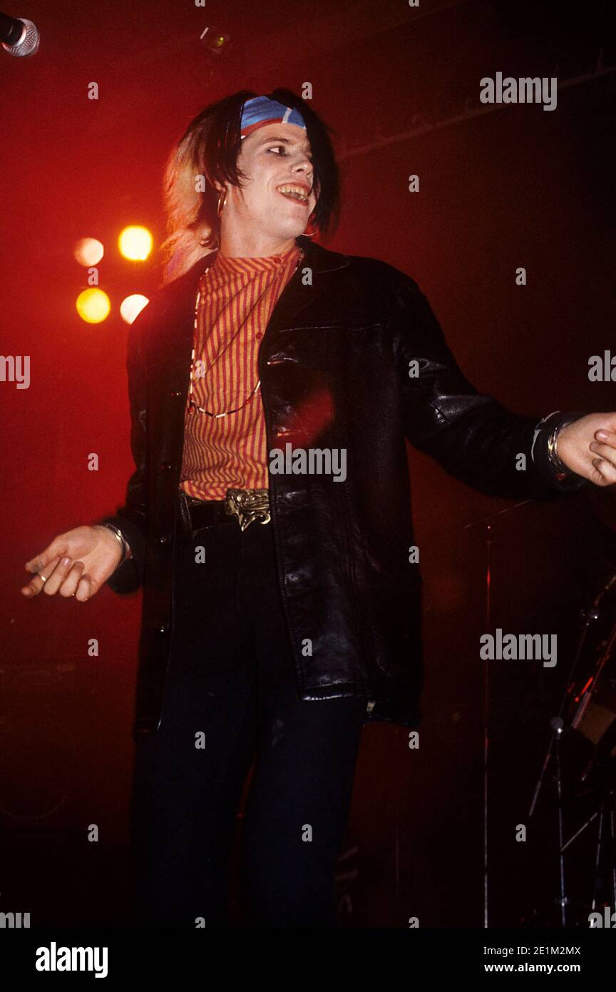 Ian Astbury of The Cult live at Camden Palace. London, September 18, 1984 | usage worldwide Stock Photo