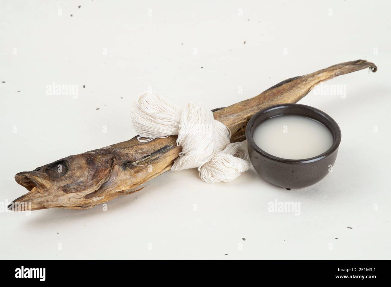 Korean dried fish pollack, Hwangtae Stock Photo Alamy