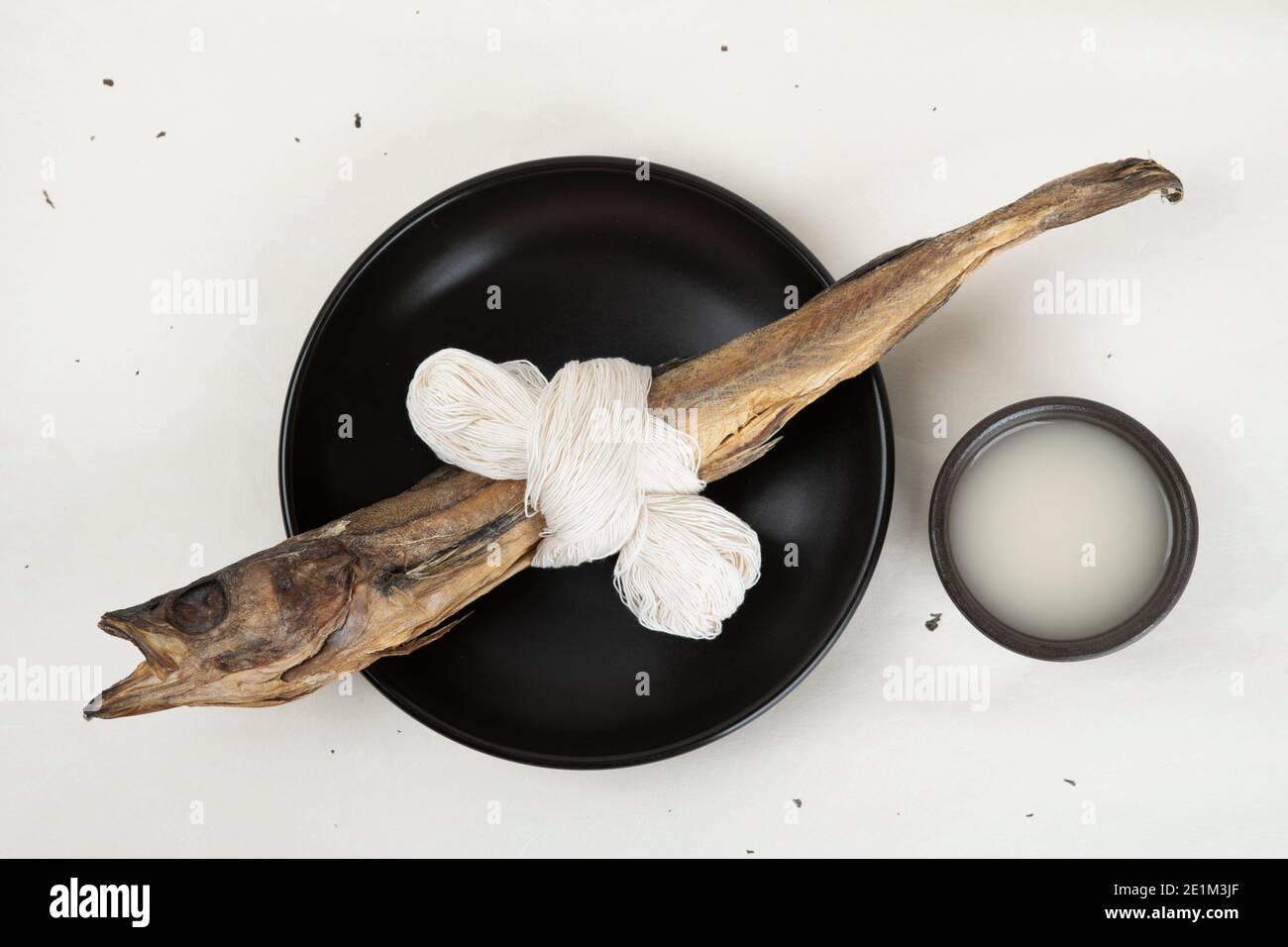 Korean dried fish pollack, Hwangtae Stock Photo Alamy