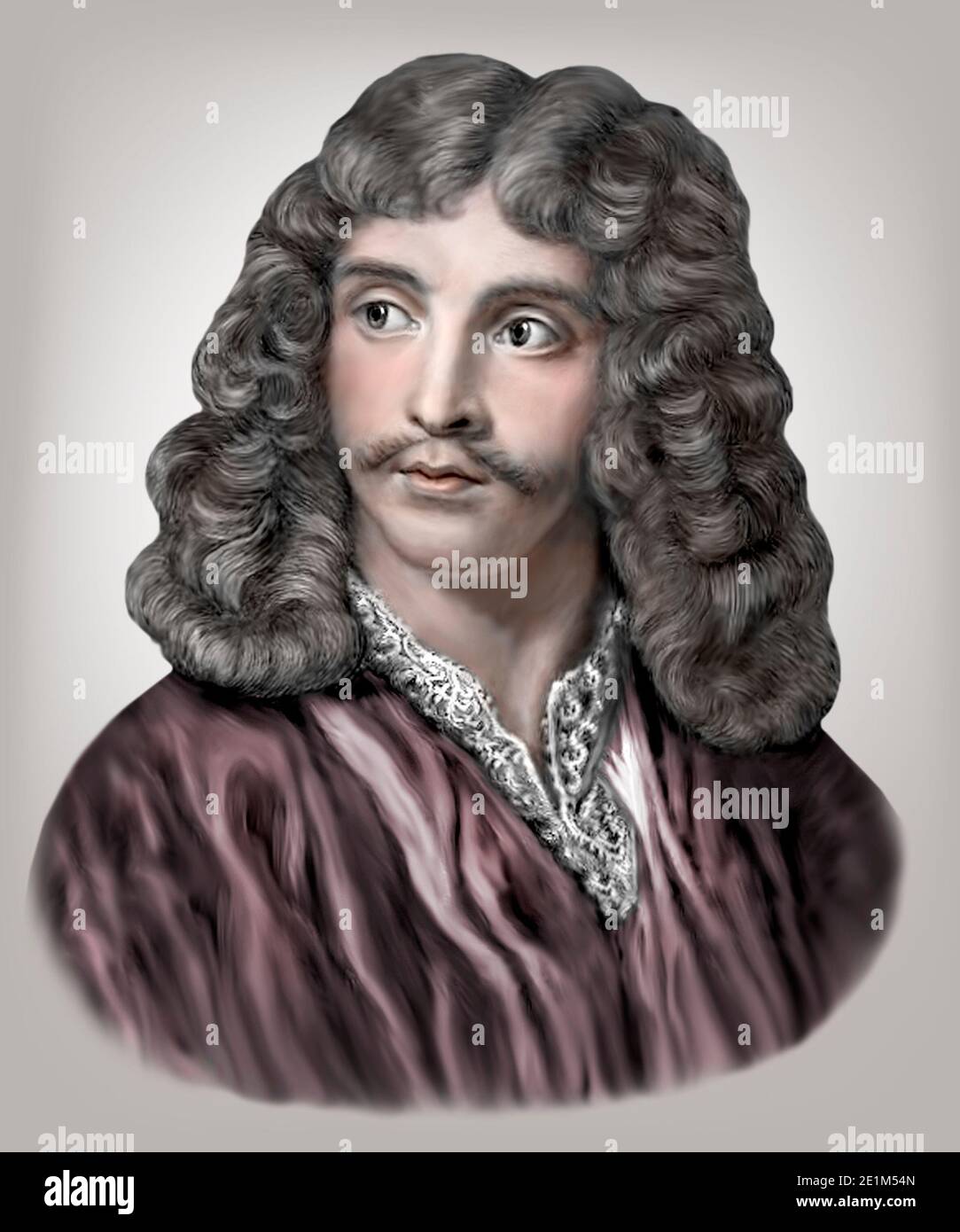 Moliere 1622-1673 French Playwright Stock Photo