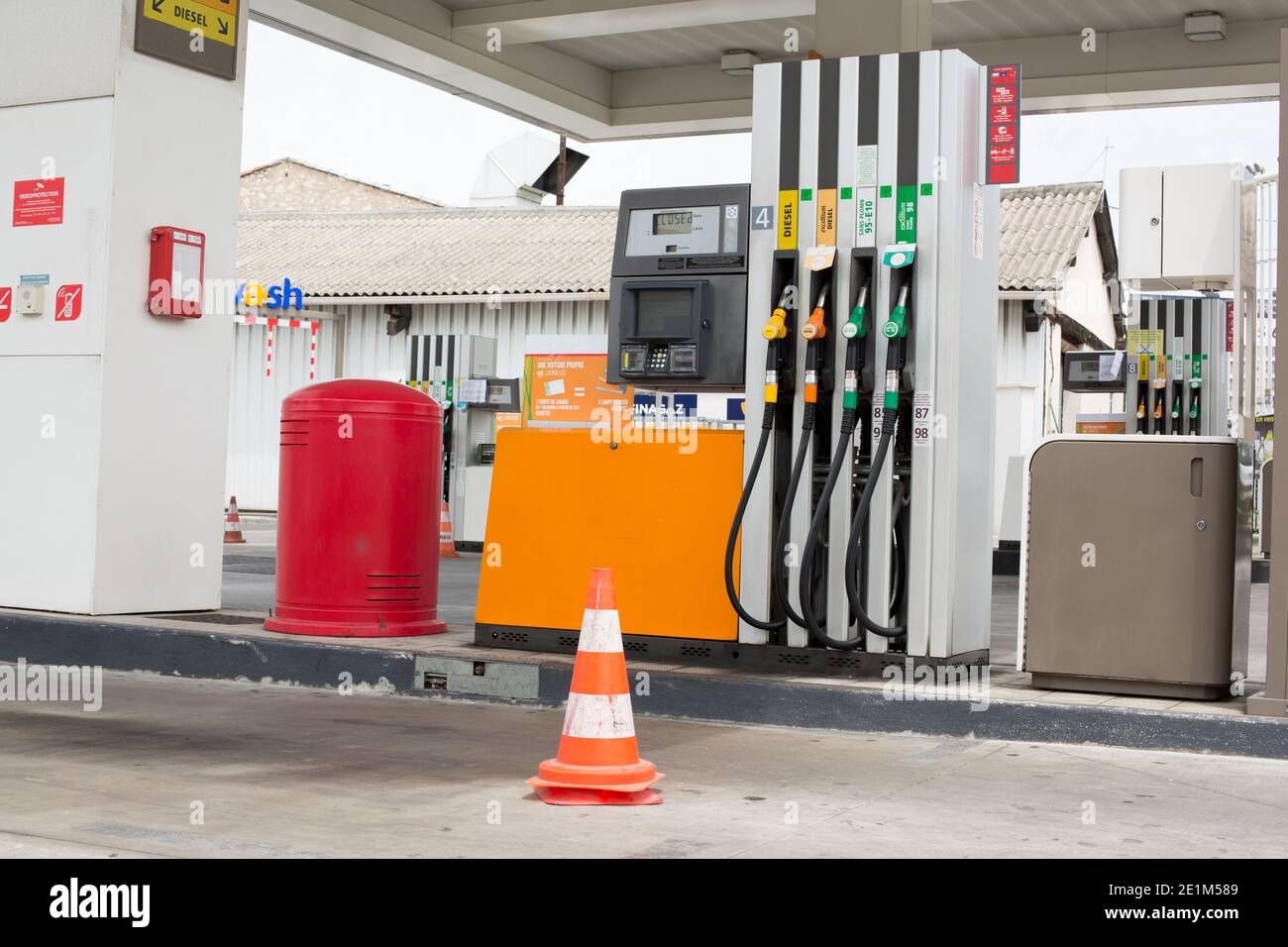 Colorfull fuel gasoline dispenser background. Fuel pumps station close up Stock Photo Alamy