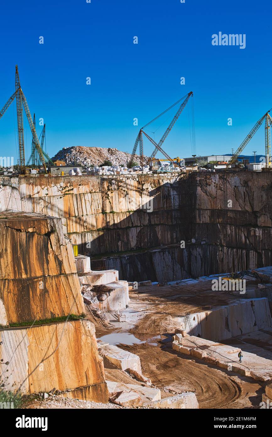 Portugal / Alentejo /Marble quarry near Vila Vicosa, Alto Alentejo, Portugal. Stock Photo