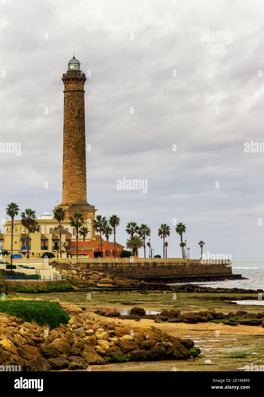 Chipiona Lighthouse Costa Ballena Cadiz Spain Stock Photo