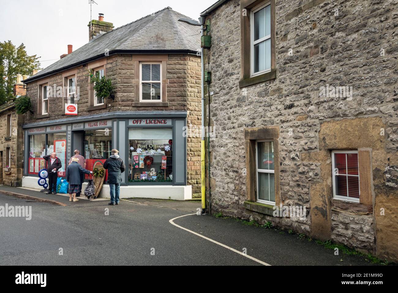 The village store and post office, Youlgrave, Peak District National Park, Derbyshire Stock Photo