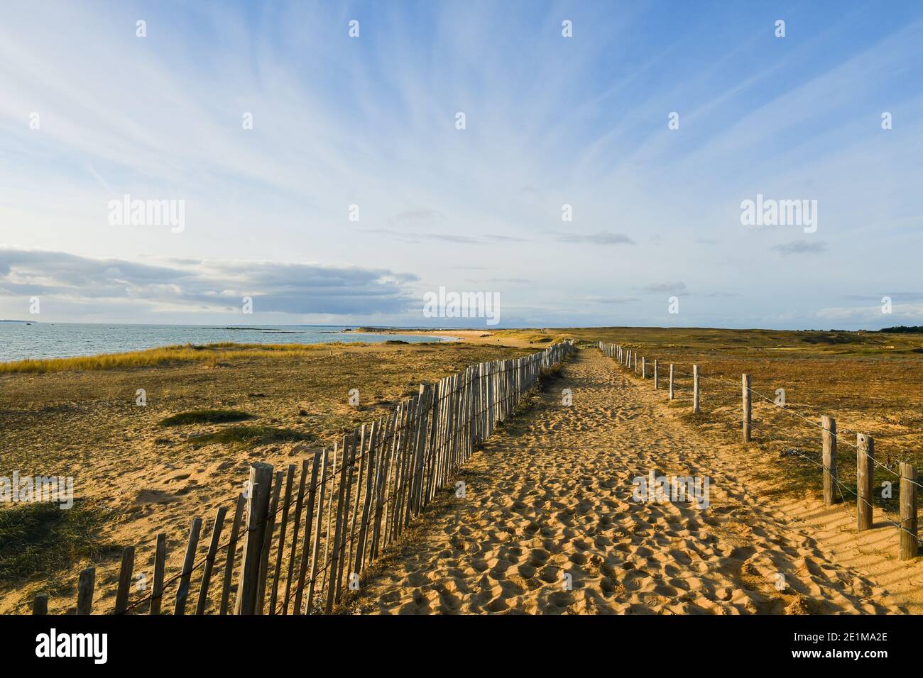 Coastal path with wooden fence hi-res stock photography and images - Alamy