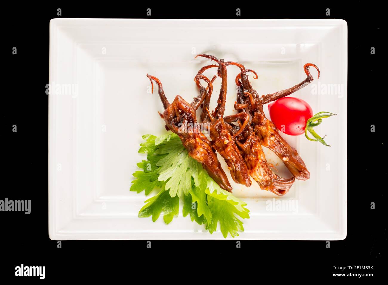 Braised duck tongue, Chinese cuisine Stock Photo Alamy