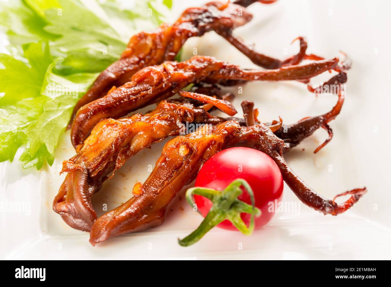 Braised duck tongue, Chinese cuisine Stock Photo Alamy