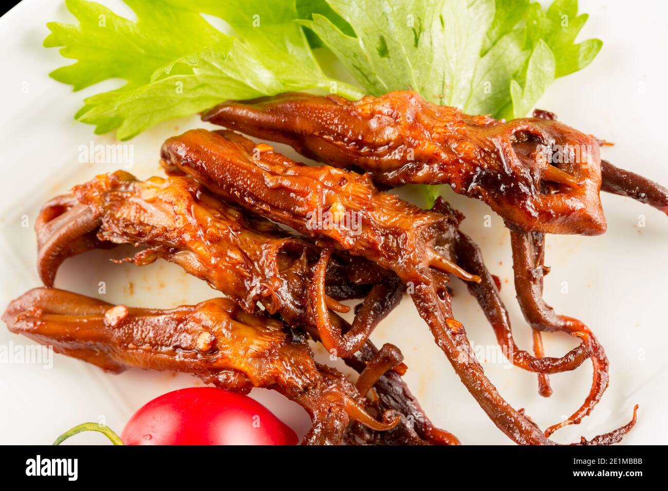 Braised duck tongue, Chinese cuisine Stock Photo Alamy