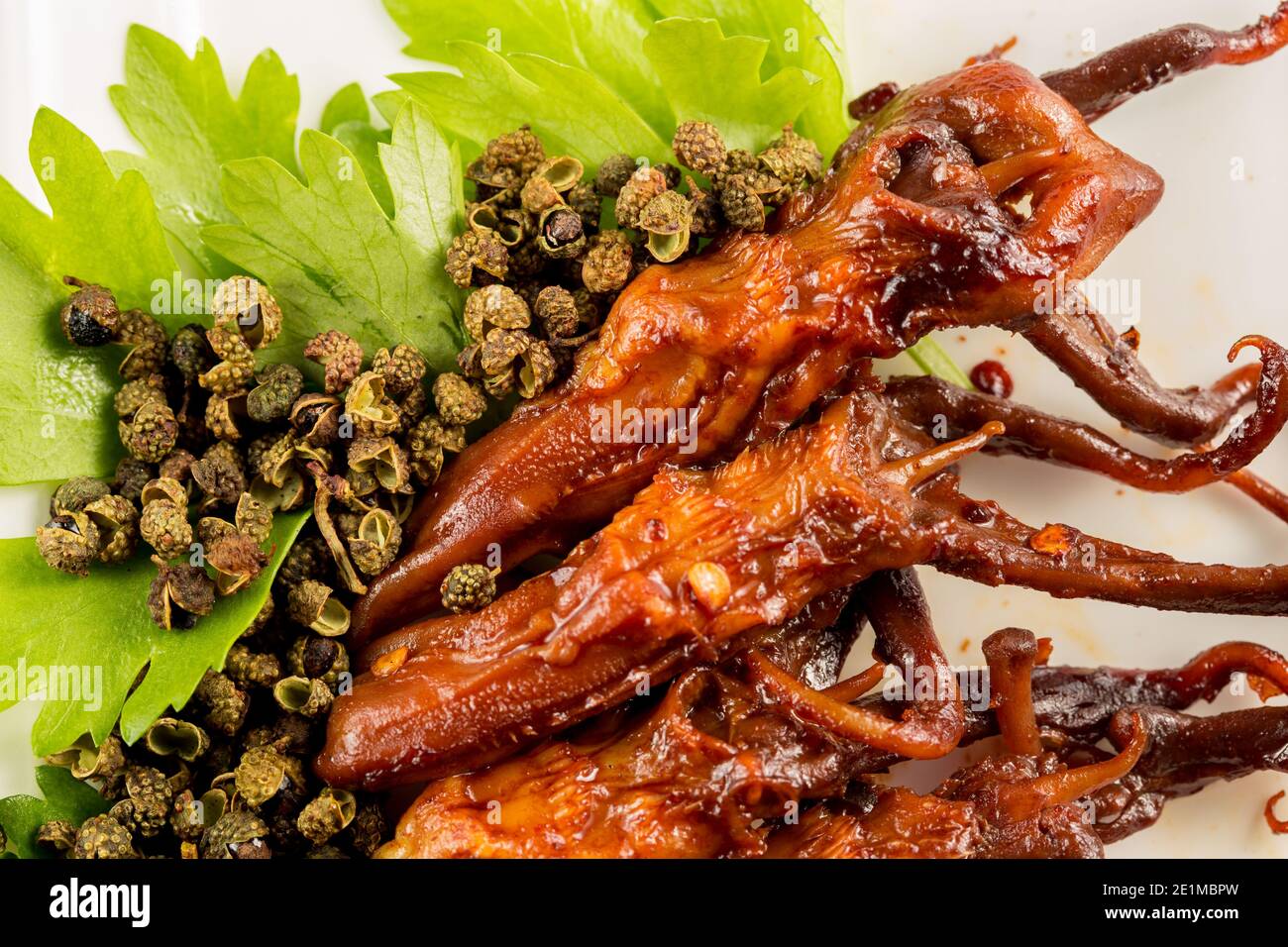 Braised duck tongue, Chinese cuisine Stock Photo Alamy