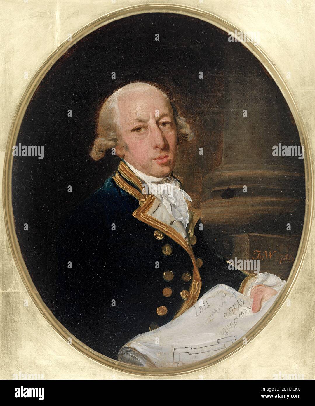 ARTHUR PHILLIP (1738-1814) English Royal Navy officer and first Governor of New South Wales painted by Francis Wheatley in 1786 Stock Photo