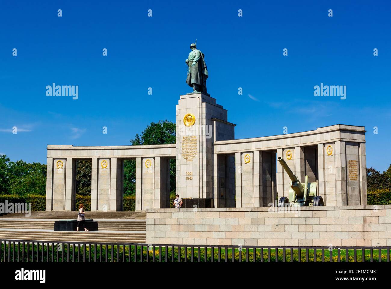 Berlin, Germany - 22 August 2011: The Soviet War Memorial (Tiergarten) was erected in 1945, within a few months of the capture of the city. Stock Photo
