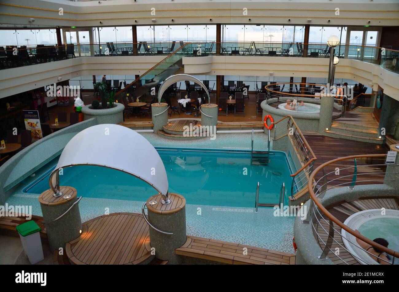 spa with pool on a ship indoor Stock Photo - Alamy