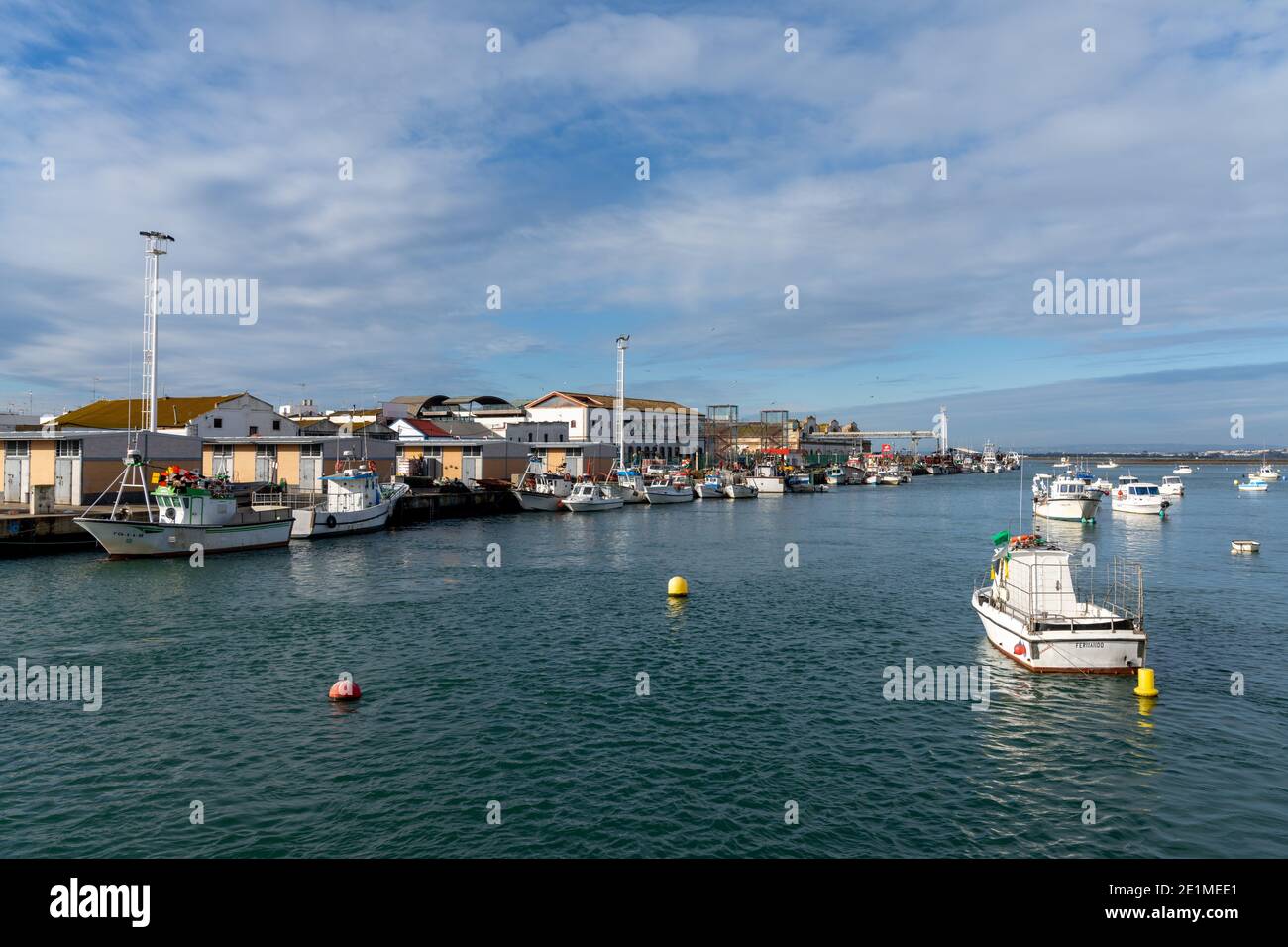 Isla Cristina, Spain - 7 January 2021: the fishing port and harbor at ...