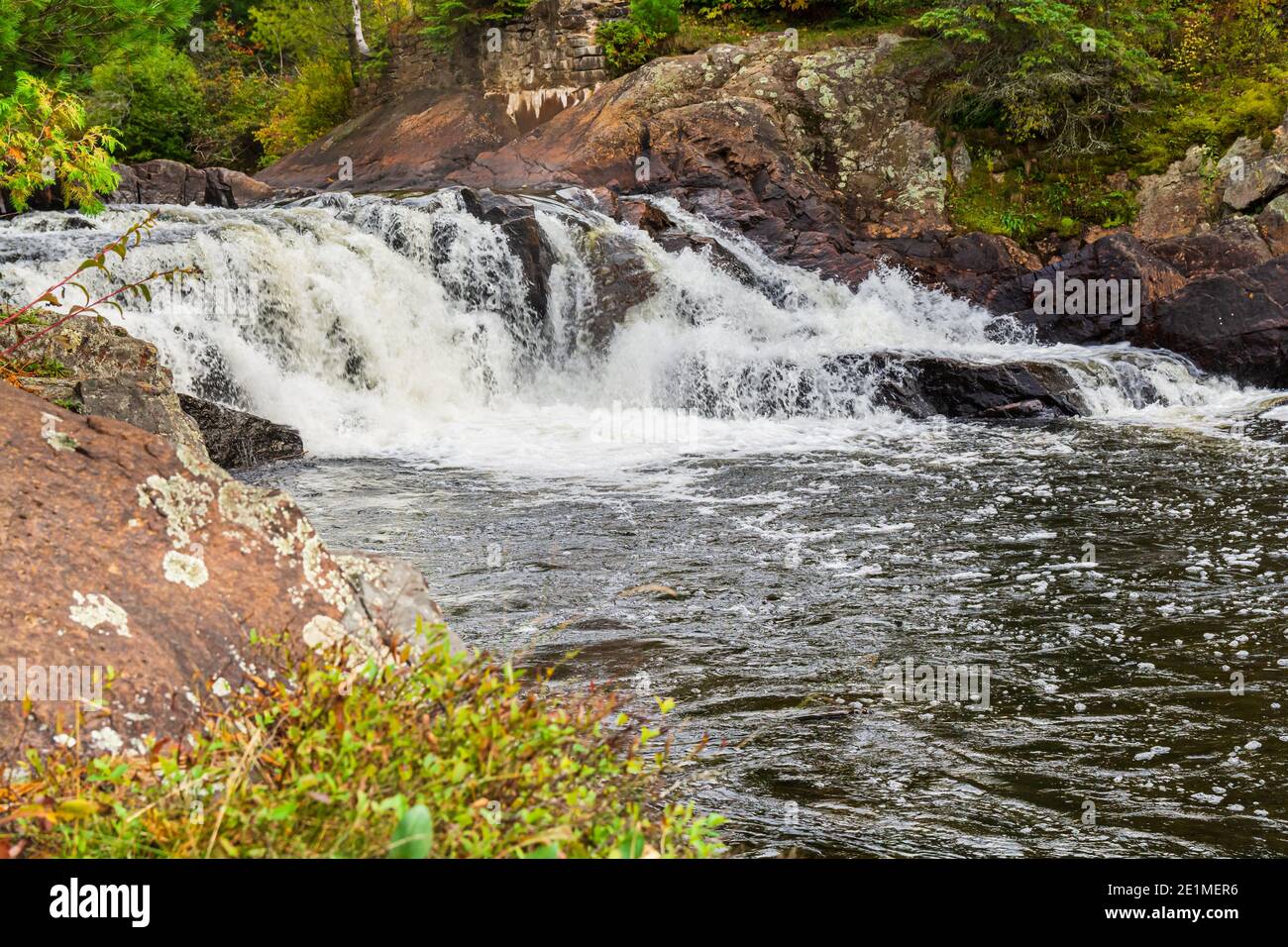 Marsh Falls Oxtongue River Muskoka County Dwight Ontario Canada Stock