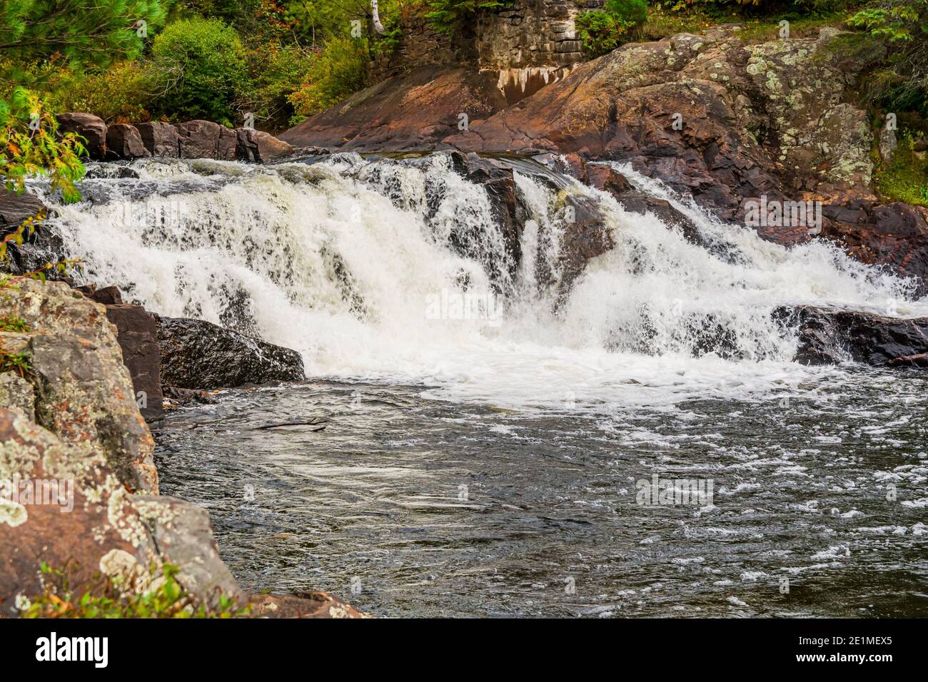 Marsh Falls Oxtongue River Muskoka County Dwight Ontario Canada Stock