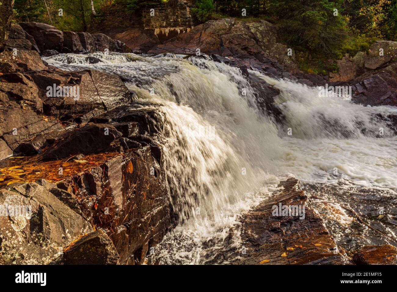 Marsh Falls Oxtongue River Muskoka County Dwight Ontario Canada Stock