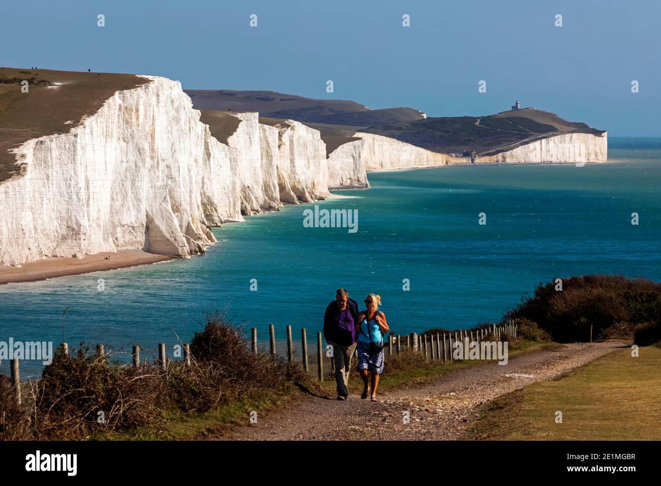 England, East Sussex, Eastbourne, The Seven Sisters Cliffs Stock Photo