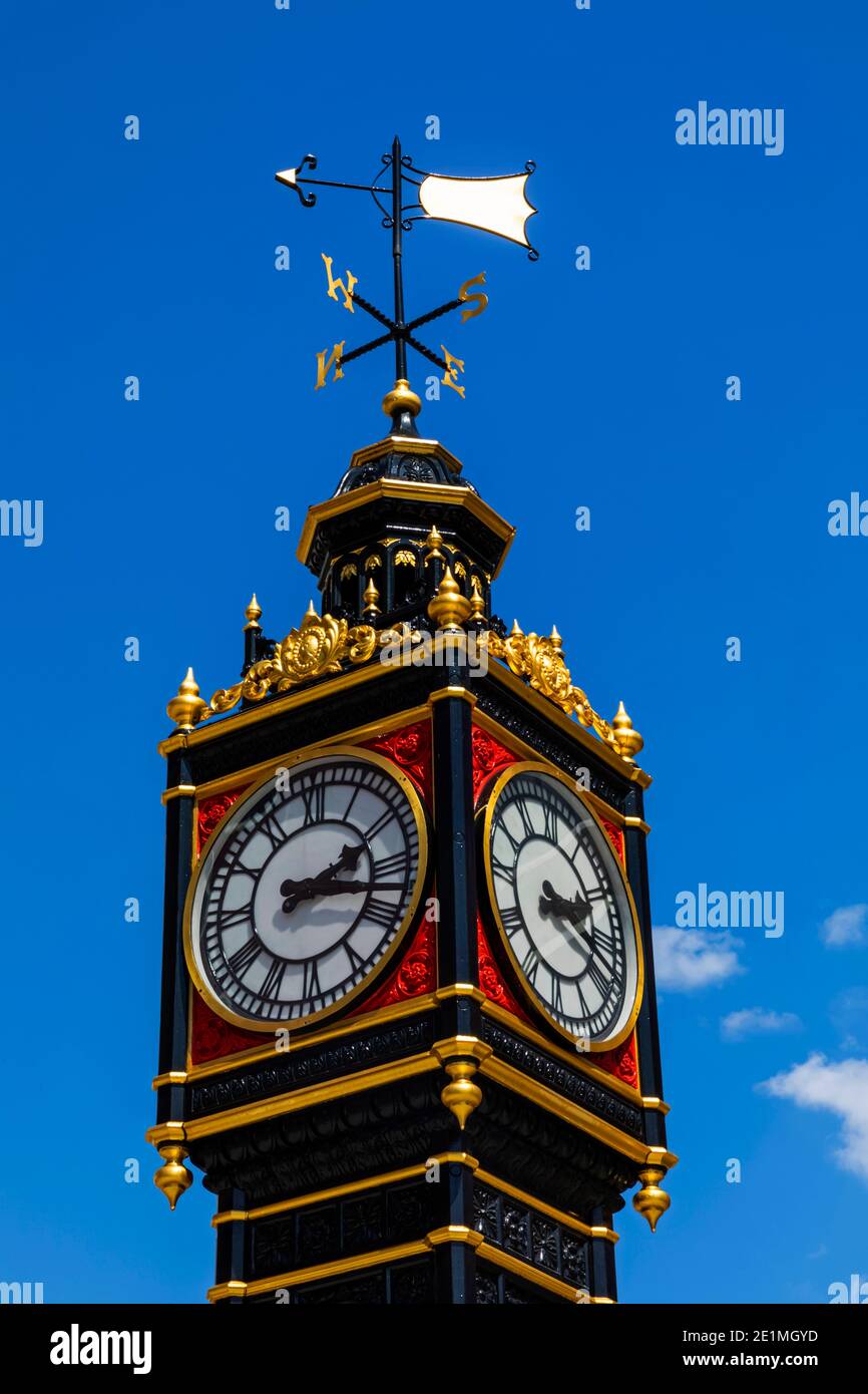 England, London, Westminster, Victoria, Little Ben Clock Tower Stock