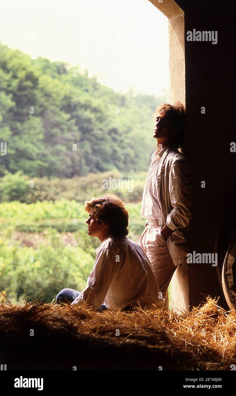 Wham! at Chateau Miraval South of France. 1984 Stock Photo