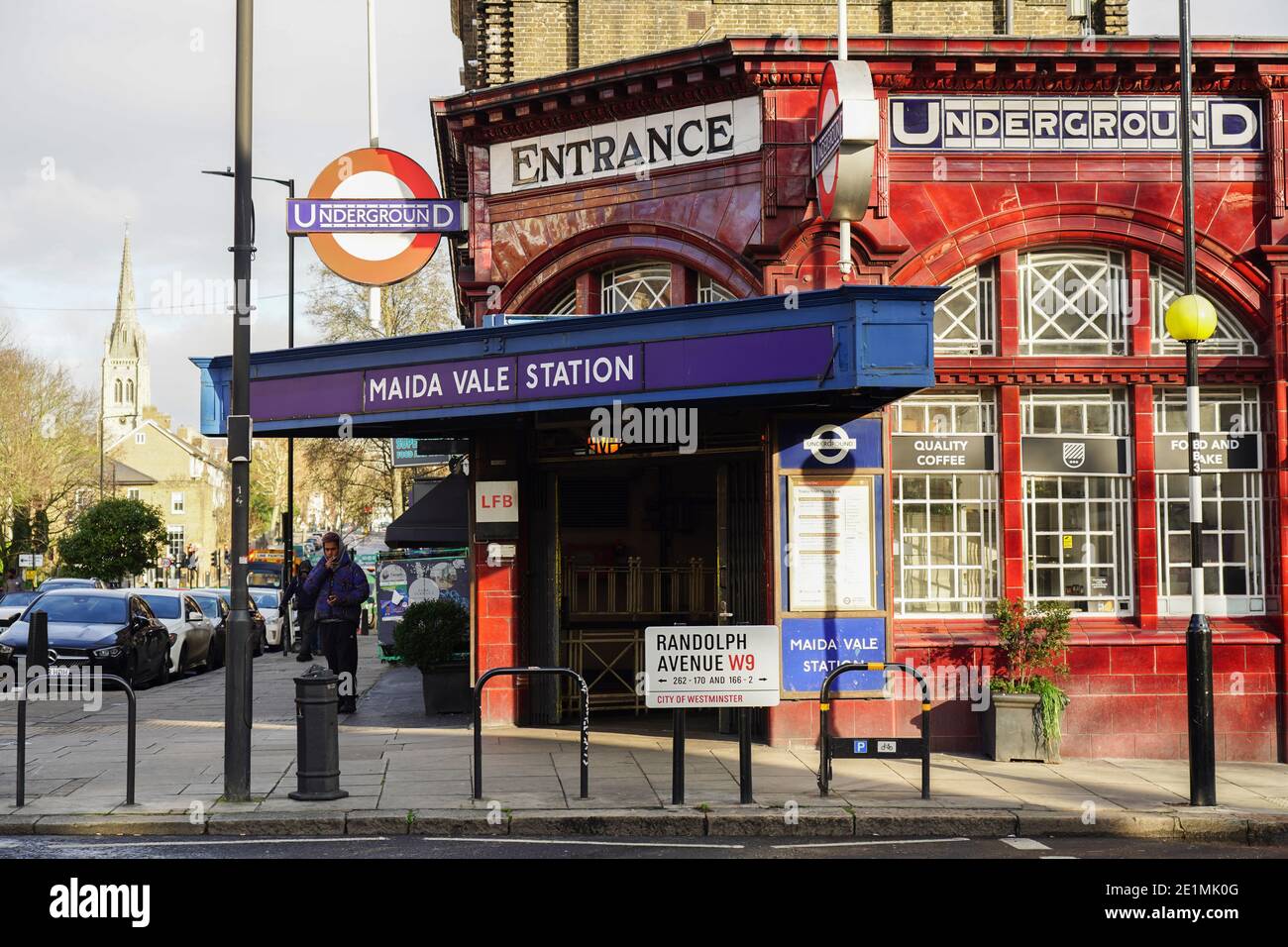 Maida Vale underground station, London. Photo date: Wednesday, January 6, 2021. Photo: Roger Garfield/Alamy Stock Photo