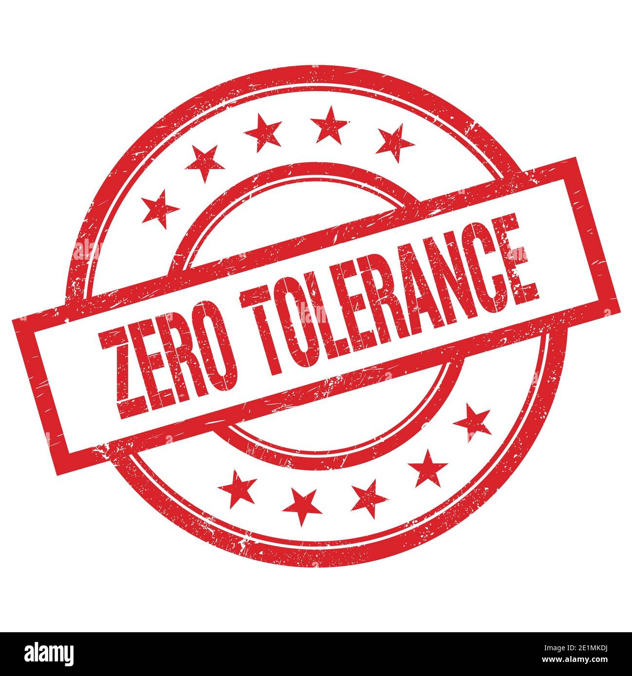 ZERO TOLERANCE text written on red round vintage rubber stamp Stock ...