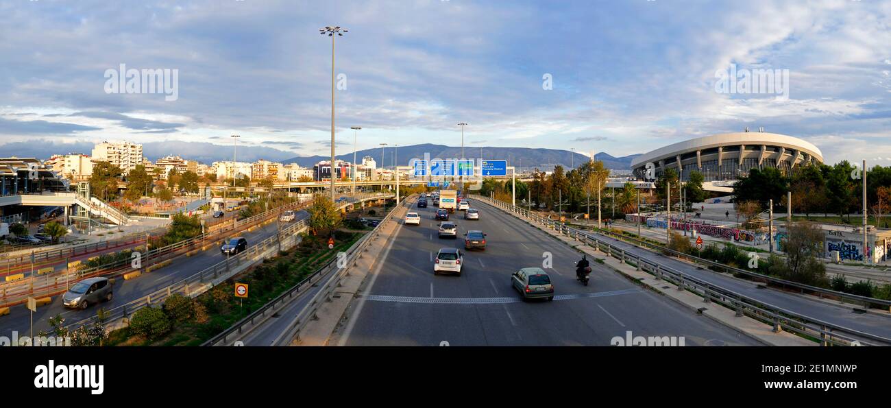 Greece Athens Athen highway expressway motorway Stock Photo