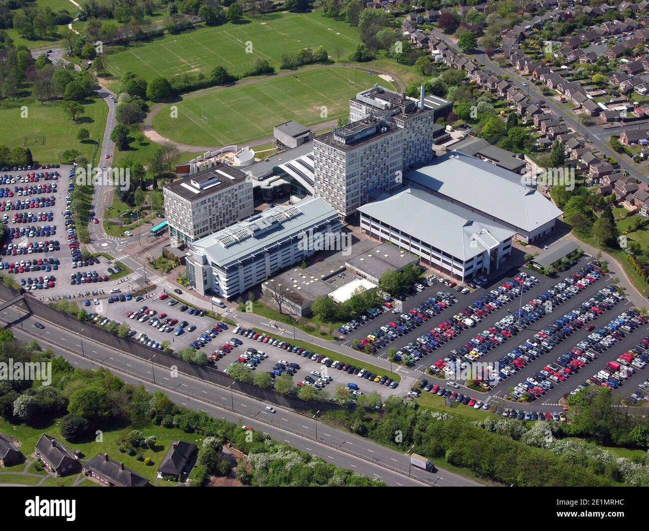 aerial view of Derby University Stock Photo Alamy