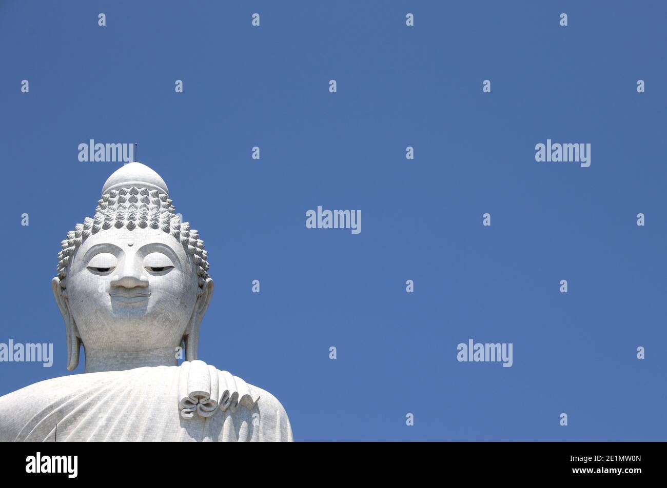 Close up of the Big Buddha in Phuket, Thailand Stock Photo