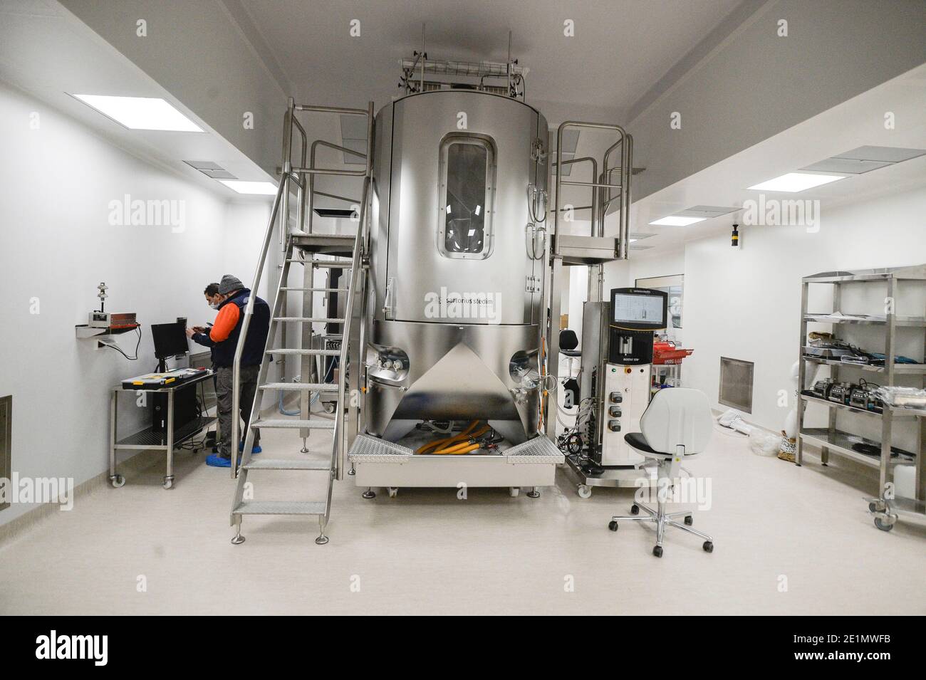 Rome Italy 08th Jan 21 Castel Romano The Reithera Laboratories Where Phase Two Of The Anti Covid Vaccine Is Being Tested Grad Cov2 An Entirely Italian Project In The Photo The