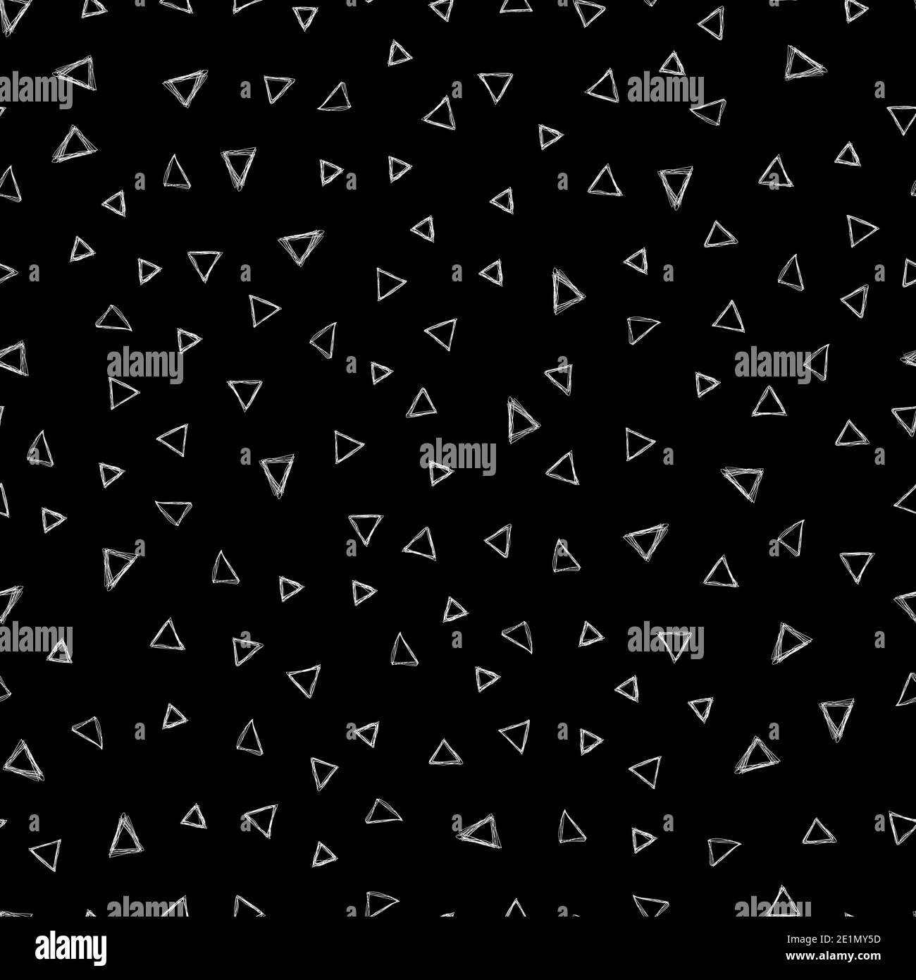 Doodle pattern with triangles Hand drawn seamless grunge background ...