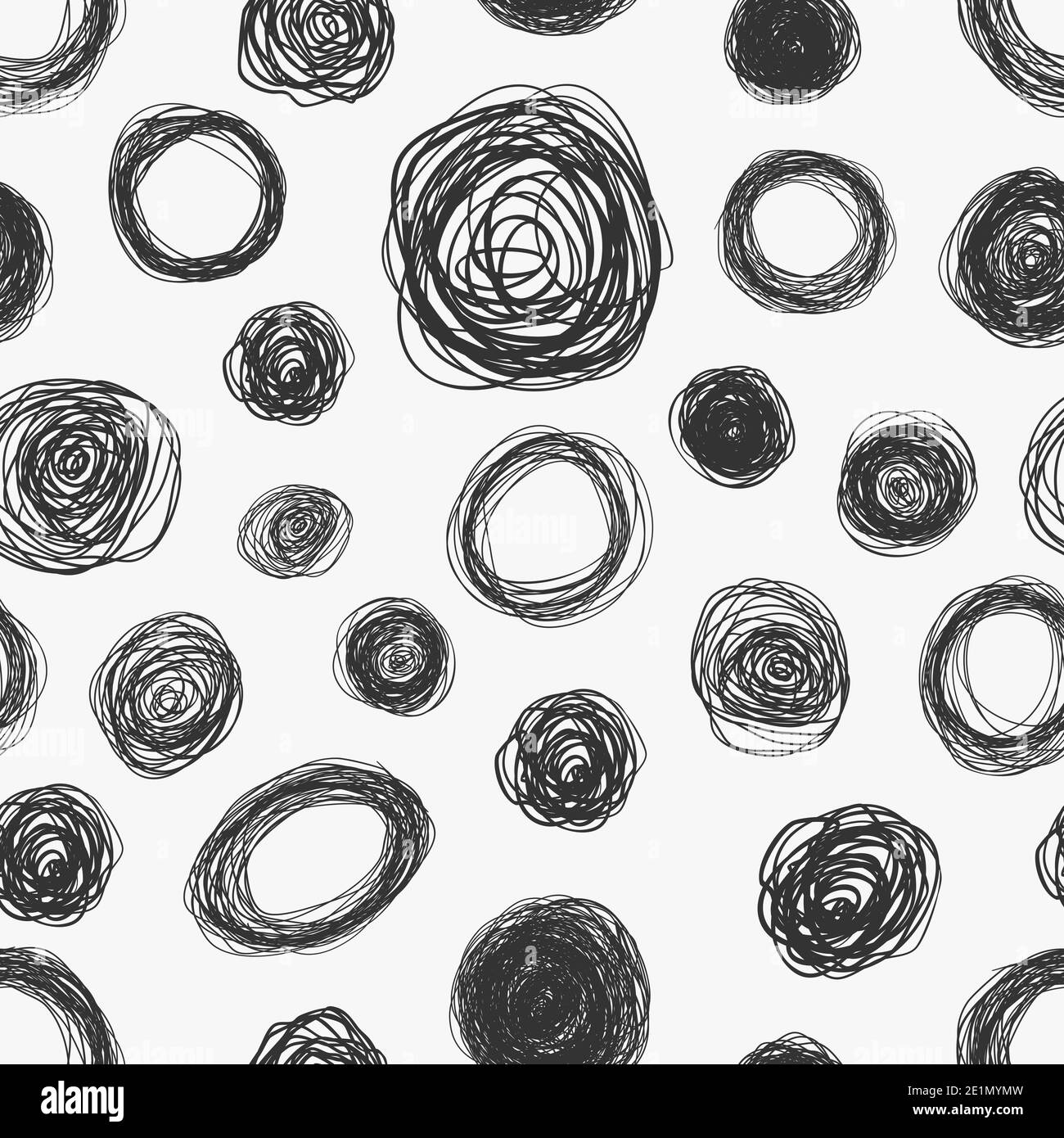 Abstract scribble Hand drawn scrawl sketch Chaos doodle seamless ...