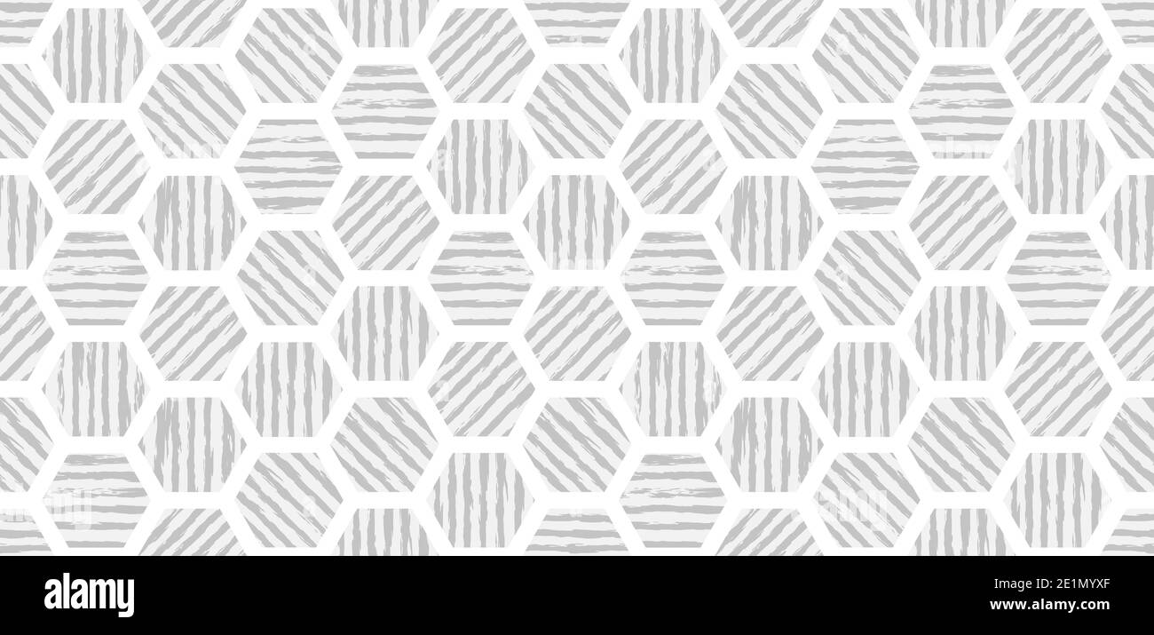 Abstract geometric seamless pattern Black and white hexagonal ...