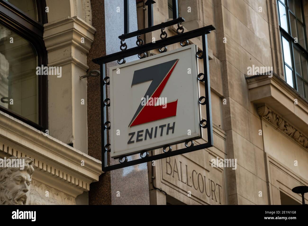 London- Zenith Bank on Cornhill in Bank area of the City of London Stock Photo