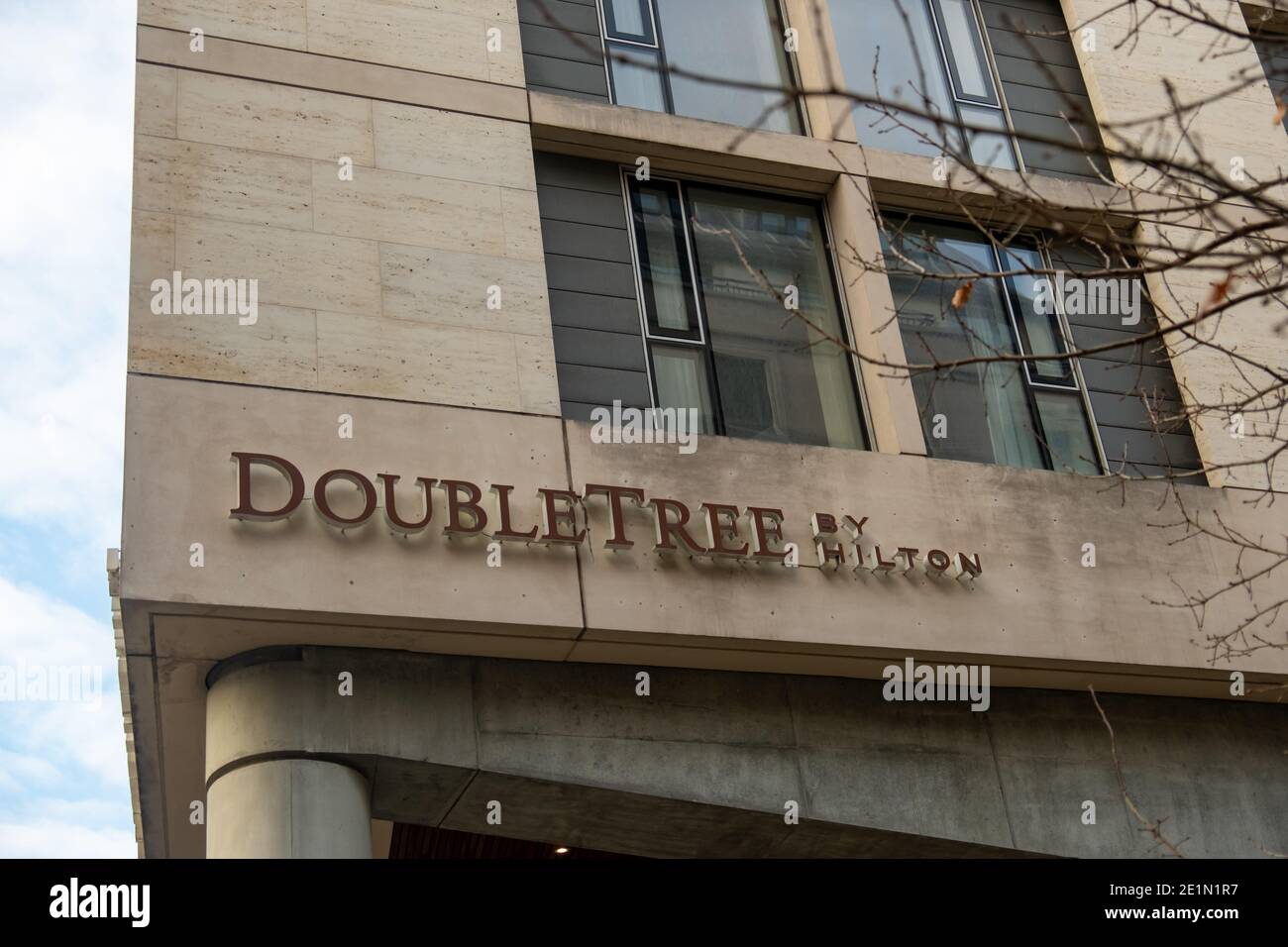 London-  Hilton Doubletree hotel in central London- a global luxury hotel chain Stock Photo