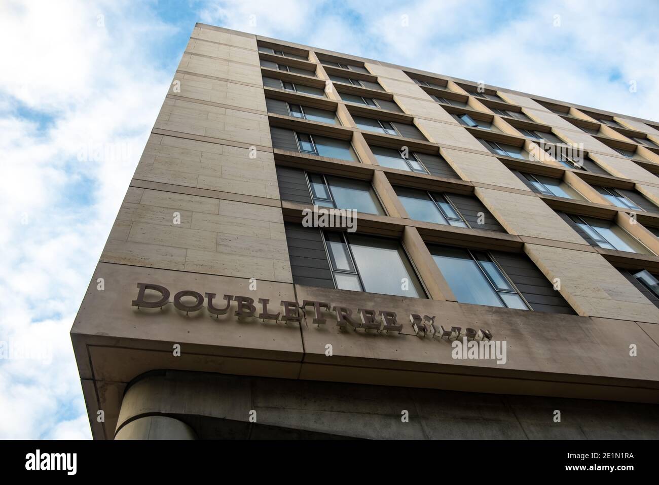 London-  Hilton Doubletree hotel in central London- a global luxury hotel chain Stock Photo
