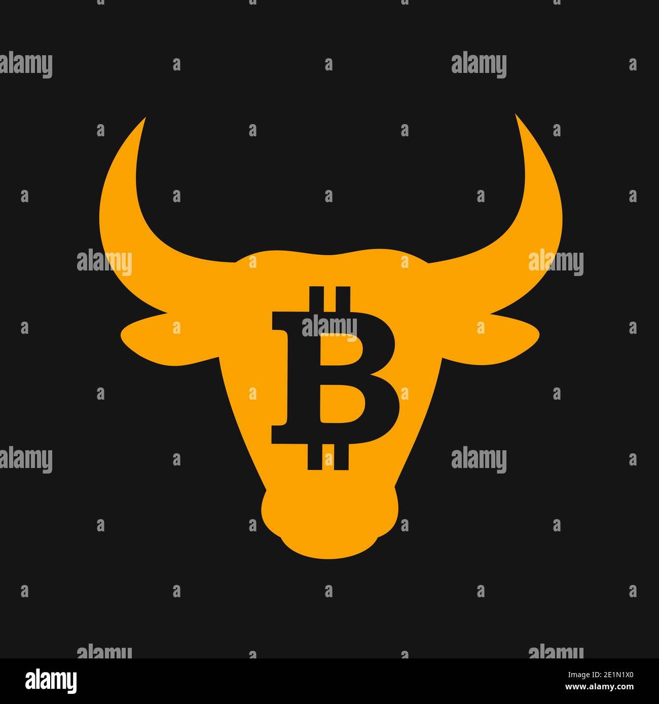 Bitcoin and bull as metaphor of bull market - positive and optimist  financial investment and trading leading to expensive valuation of digital  currenc Stock Photo - Alamy