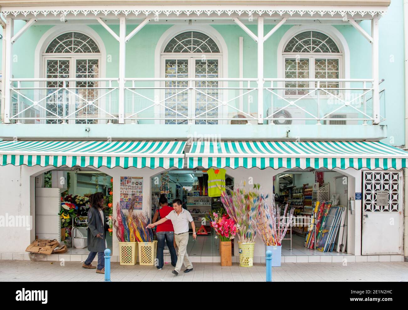 Urban scene from Fort de France in Martinique. Martinique is a French
