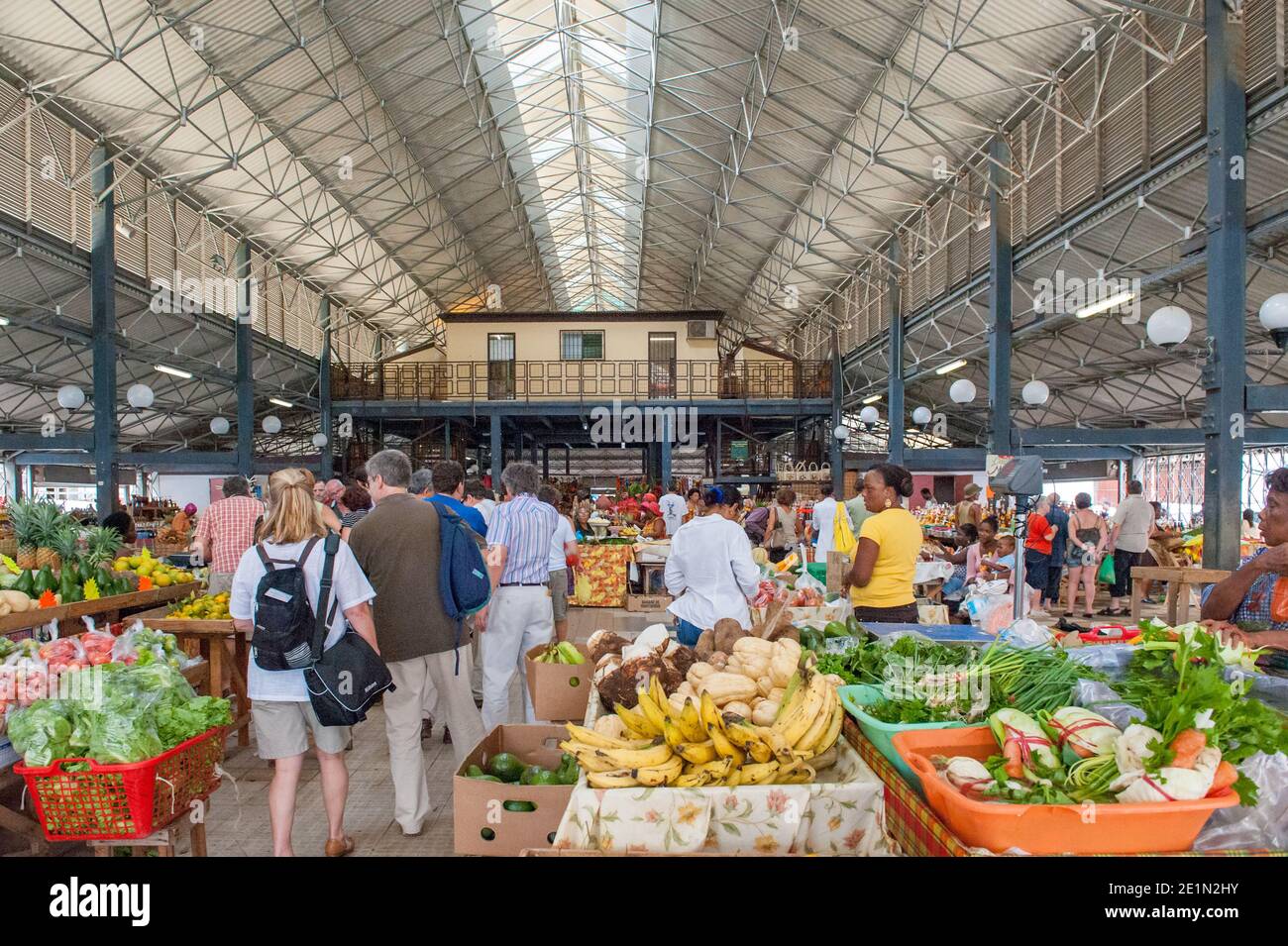 Grand Marche in Fort de France is a famous covered market in Martinique  Stock Photo - Alamy, image size:1300x955